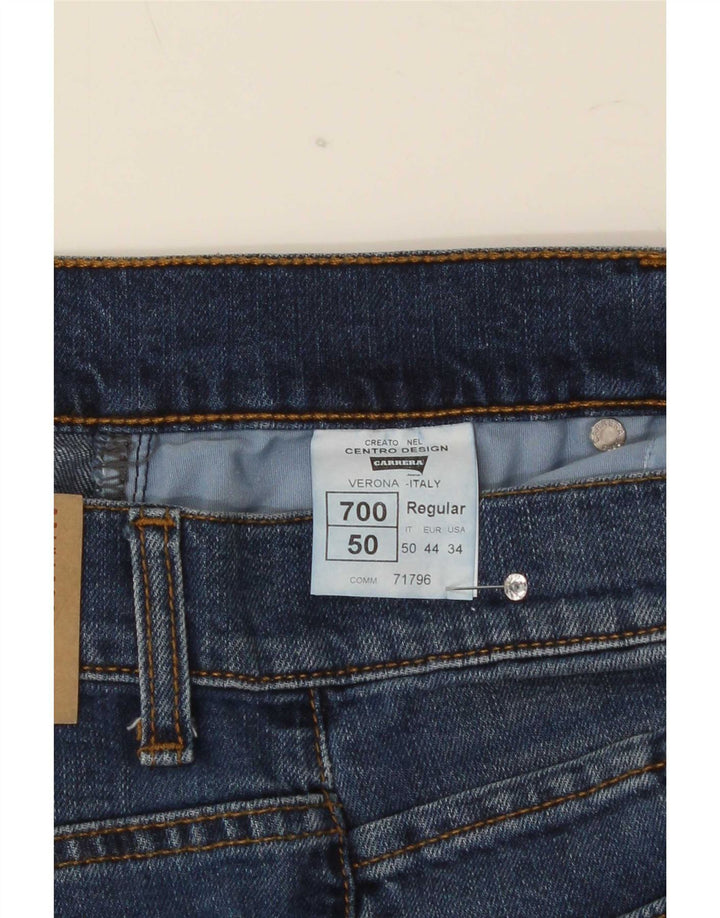 Carrera Mens 700 Straight Jeans W34 L30 Plavi pamuk