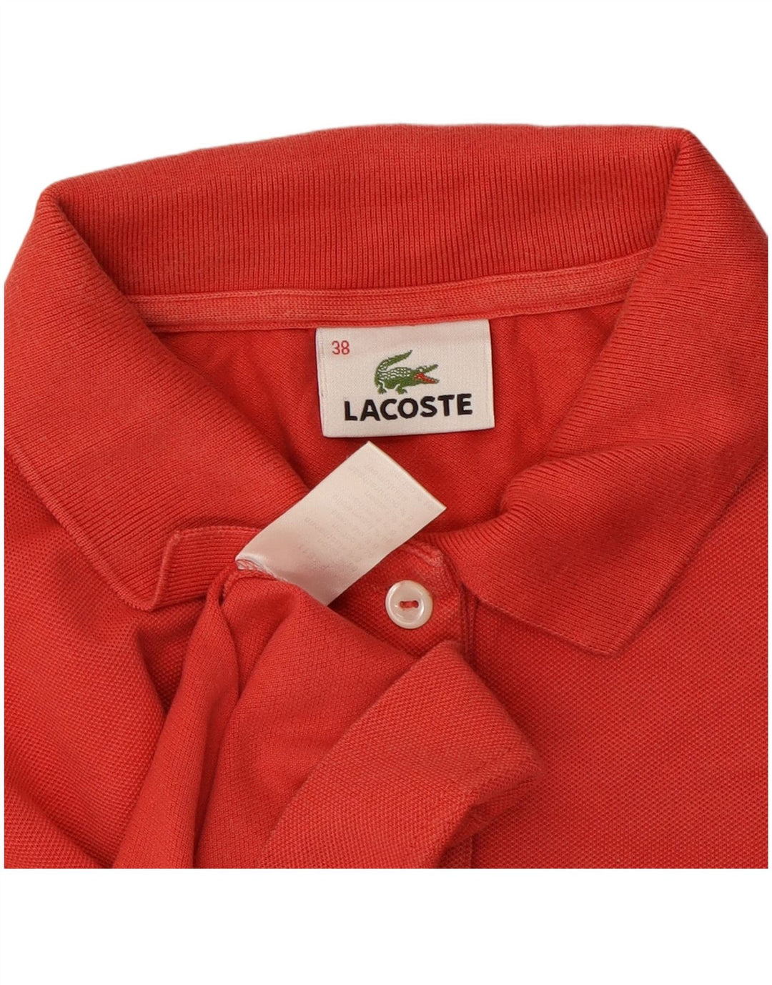 Lacoste ženska polo majica veličine 38 srednje crvene boje