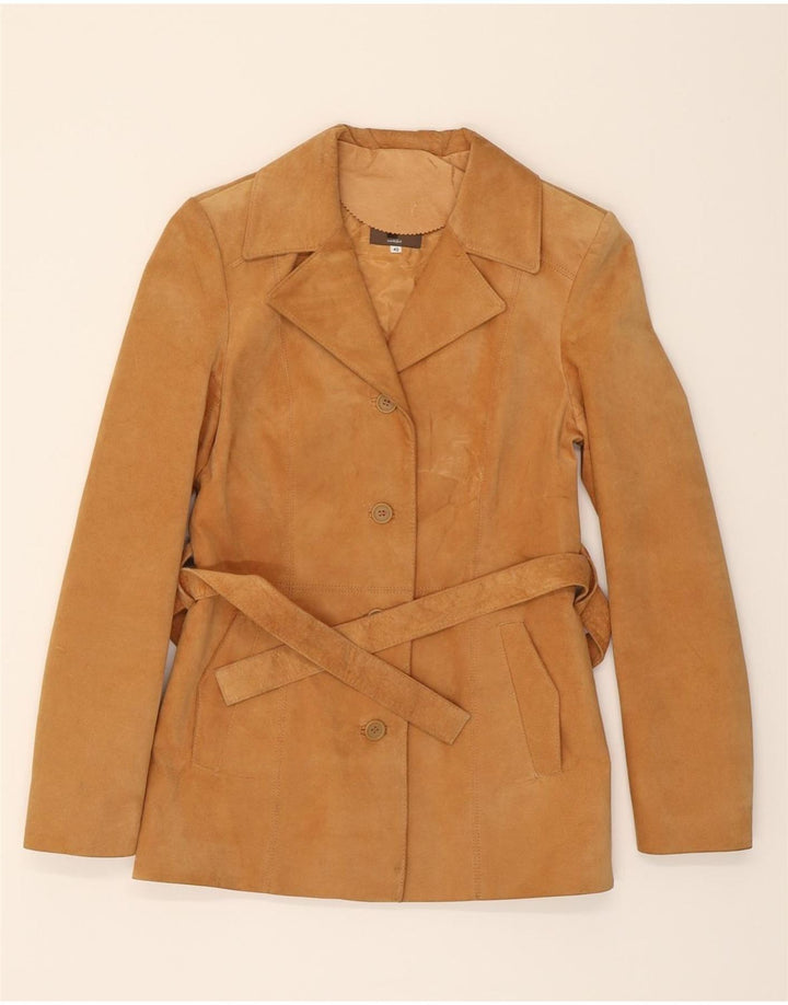 CONBIPEL Womens Suede Jacket IT 42 Medium Beige Leather Vintage Conbipel and Second-Hand Conbipel from Messina Hembry 