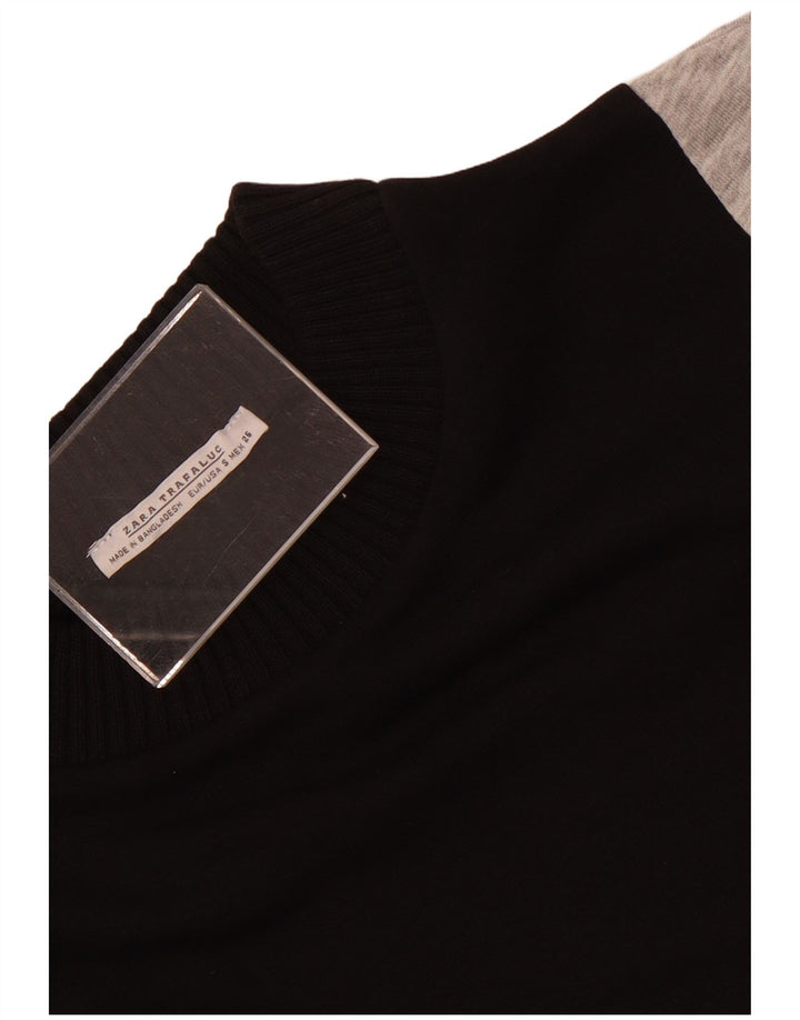 Preveliki ženski džemperi Zara UK 10 Small Black Colourblock