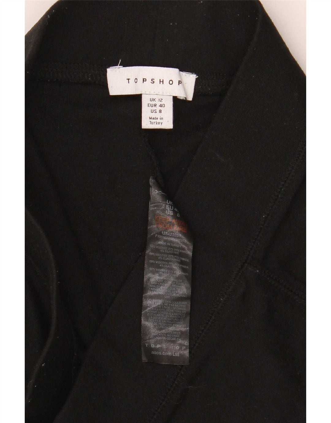 Topshop ženske tajice UK 12 srednje crne viskoze