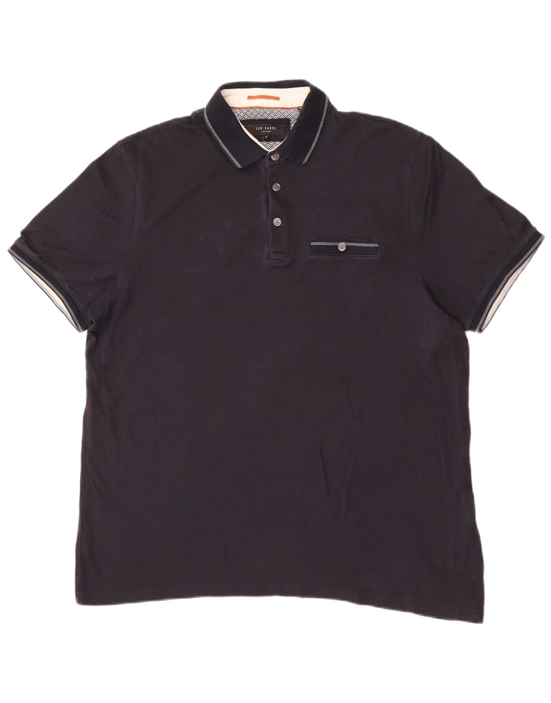 Velika muška polo majica Ted Baker, veličina 4, tamnoplavi pamuk