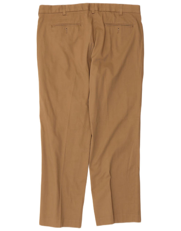 EDDIE BAUER Muške ravne chino hlače klasičnog kroja W38 L30 Bež pamuk