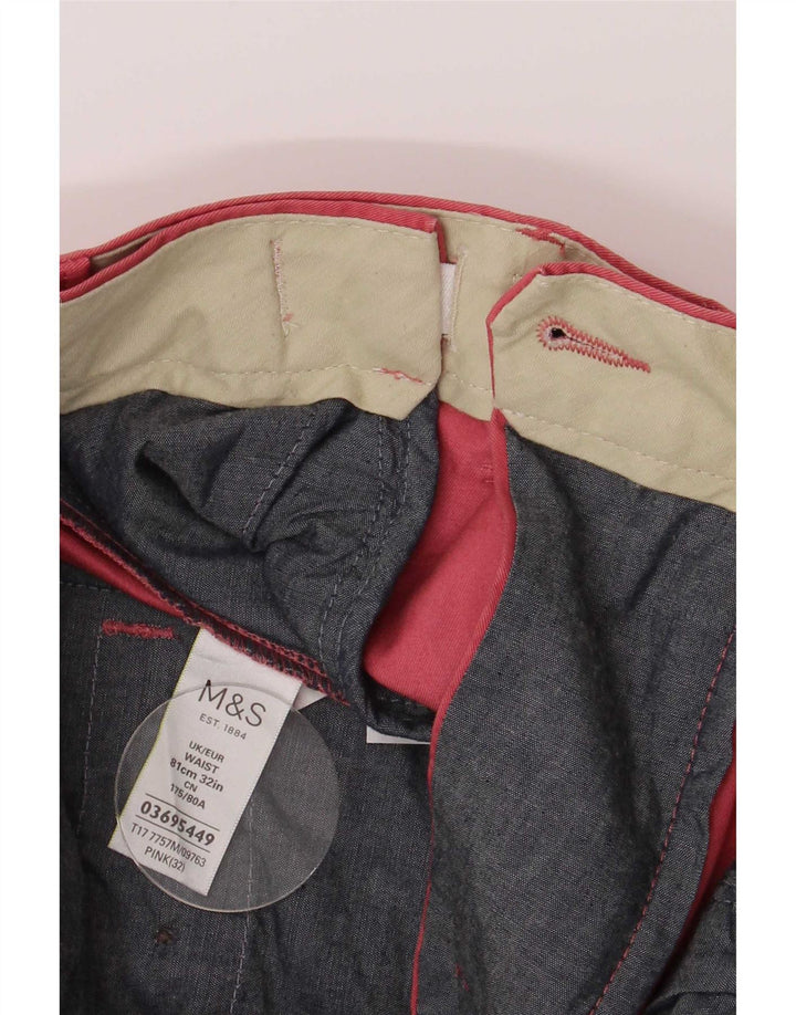 Marks & Spencer muške kratke chino hlače standardnog kroja W32 srednje ružičasti pamuk