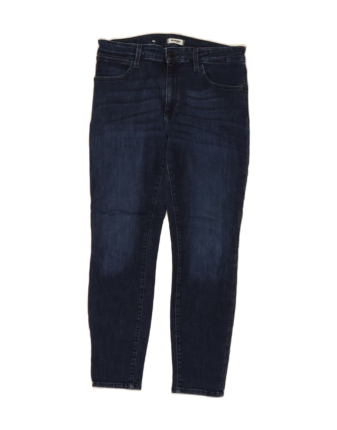 WRANGLER Womens Cropped Jeans W32 L26 Navy Blue Cotton Vintage Wrangler and Second-Hand Wrangler from Messina Hembry 