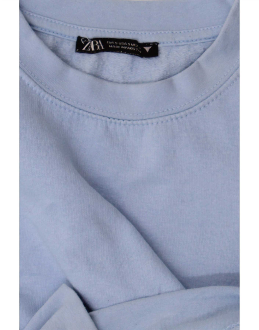 Zara ženski kratki džemper prekomjerne majice UK 10 Small Blue