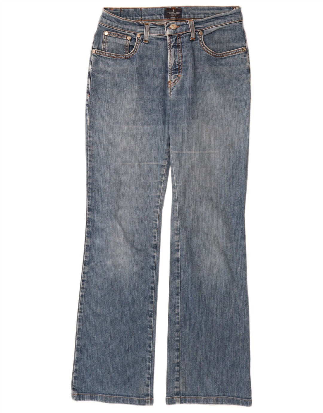 Trussardi Jeans Ženske traperice Bootcut W27 L30 Plavi pamuk