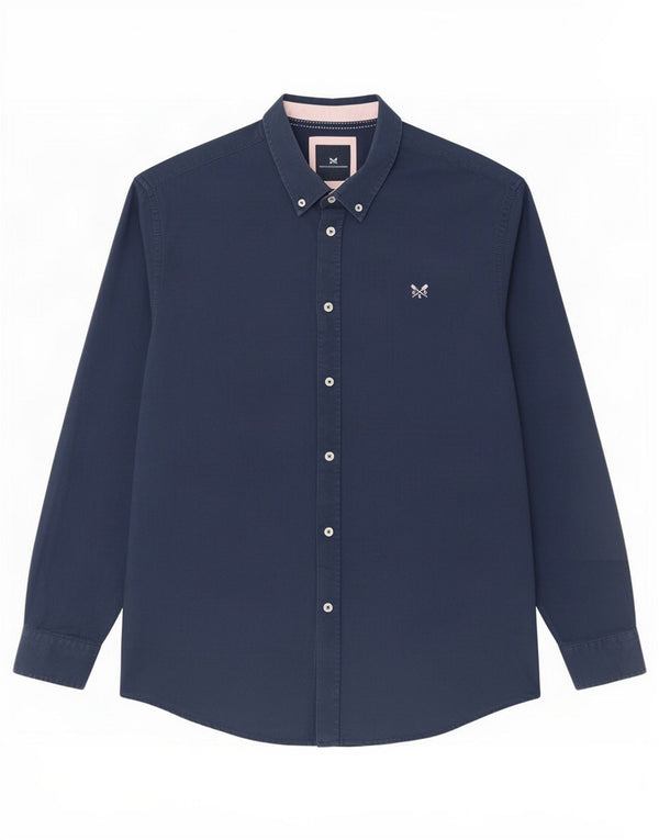 Crew Clothing Mens Classic Fit Shirt XL Navy Blue Cotton