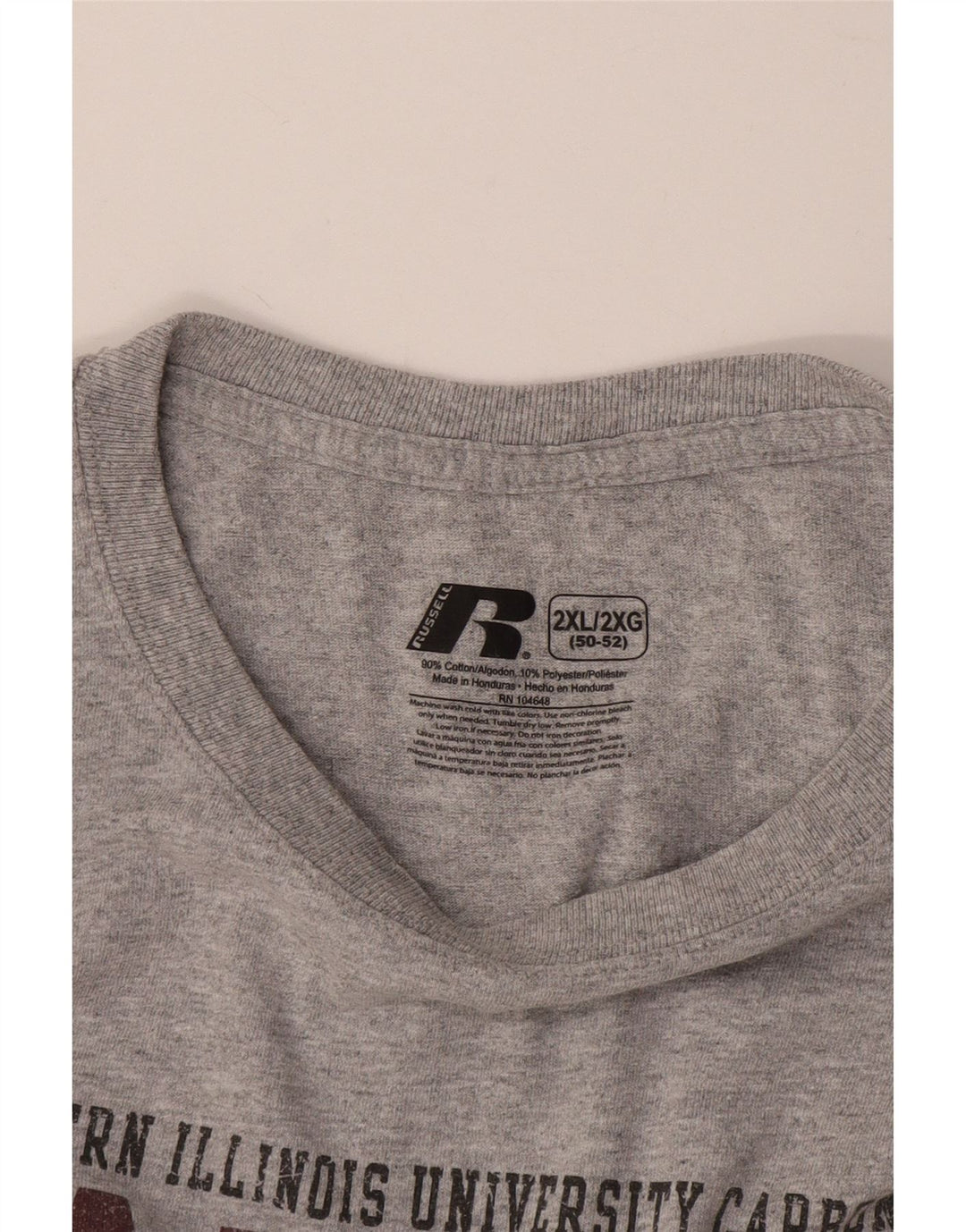 RUSSELL ATHLETIC Muška majica kratkih rukava Salukis Graphic Top 2XL sivi pamuk