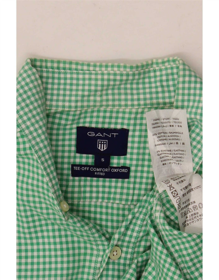 Gant muška košulja mali zeleni karirani pamuk