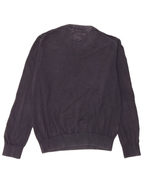 Tommy Hilfiger ženski džemper s okruglim izrezom UK 10 Mali tamnoplavi pamuk