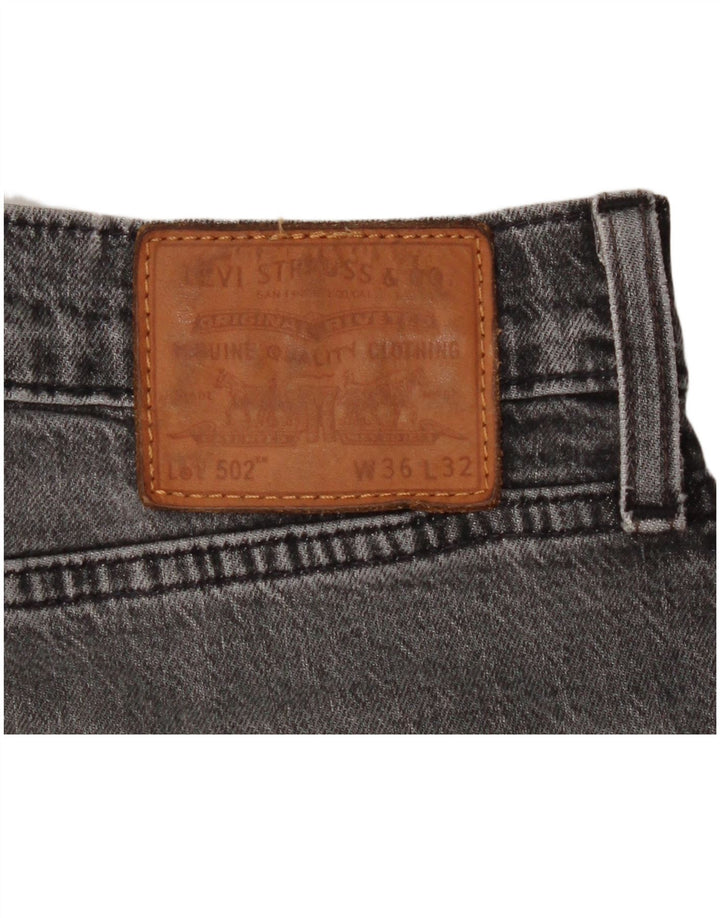 LEVI'S Muške 502 sužene traperice W36 L32 Sivi pamuk