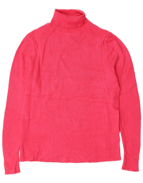 Marks & Spencer ženski pulover s rol izrezom UK 18 XL ružičasta viskoza