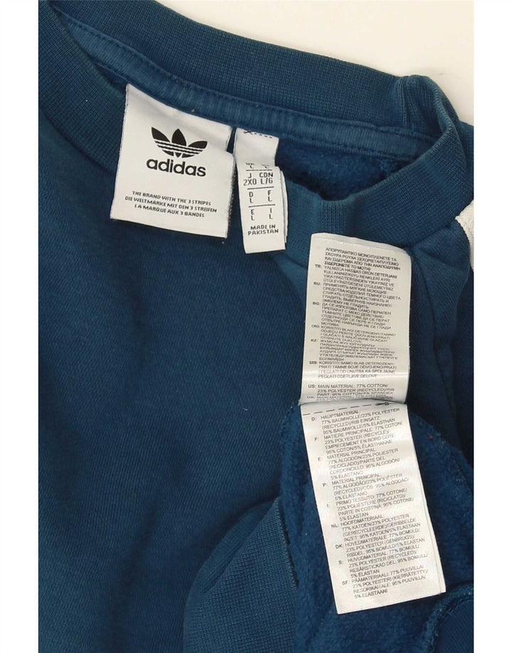 Adidas muška majica s velikim plavim pamučnim džemperom