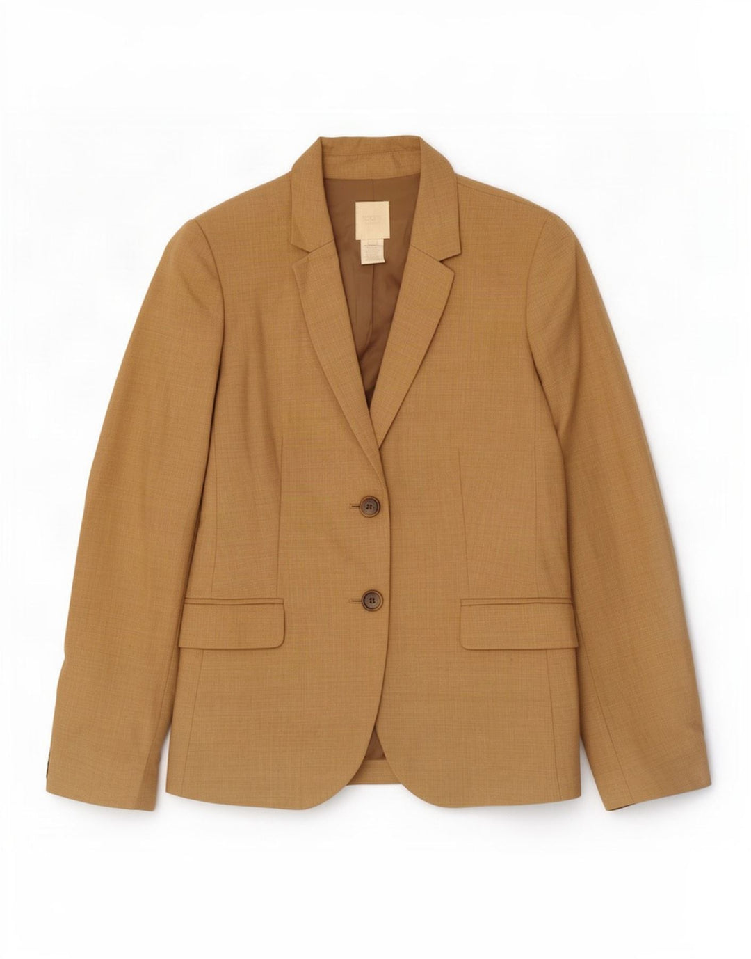 J. Crew Ženska jakna s 2 gumba, velika smeđa vunena jakna US 10