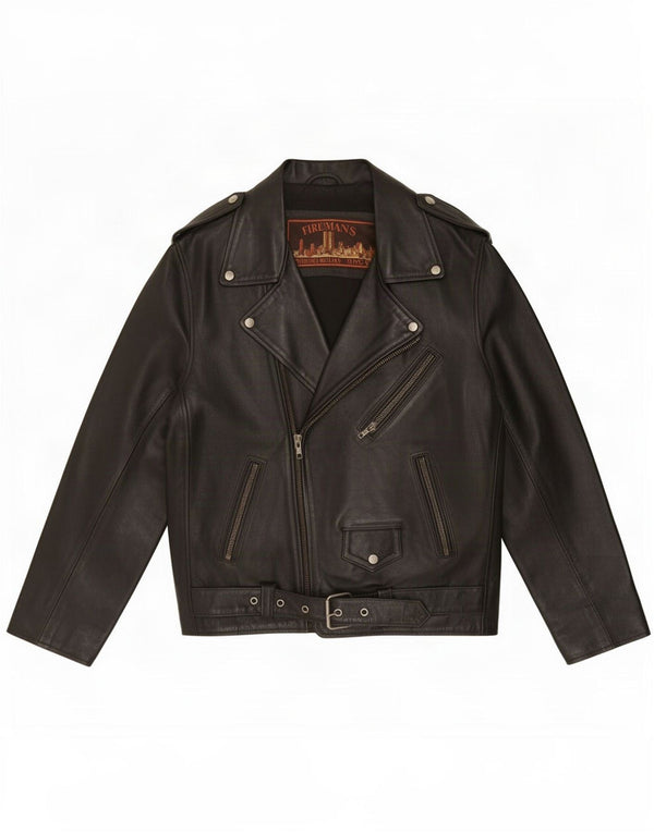 Vintage Mens Leather Jacket UK 38 Medium Black