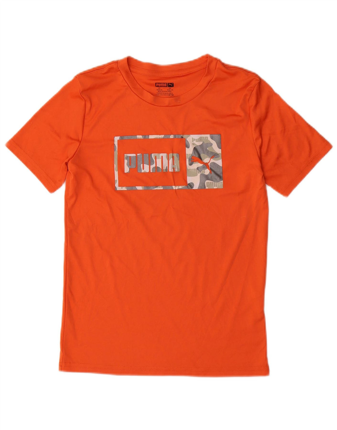 PUMA Boys Graphic T-Shirt Top 10-11 Years Medium Orange Poliester