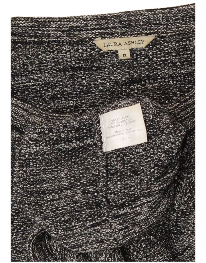 Laura Ashley Ženski otvoreni bolero džemper UK 12 Srednje sivi pamuk