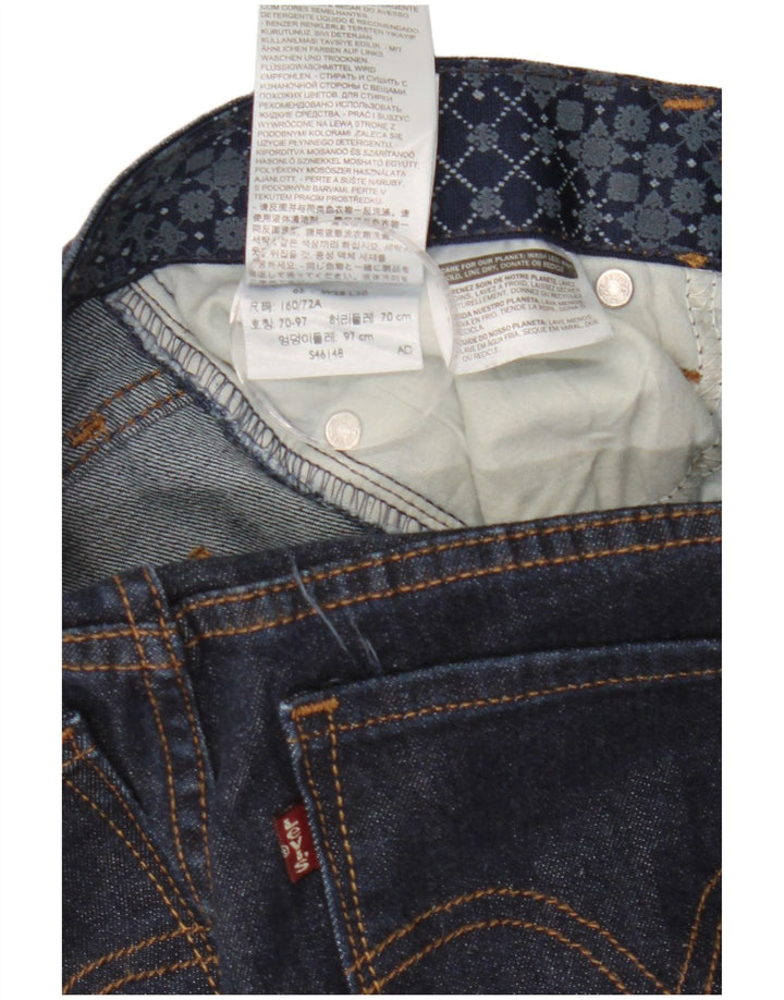 Levi's ženske ravne traperice US 6 srednje W28 L30 tamnoplavi pamuk