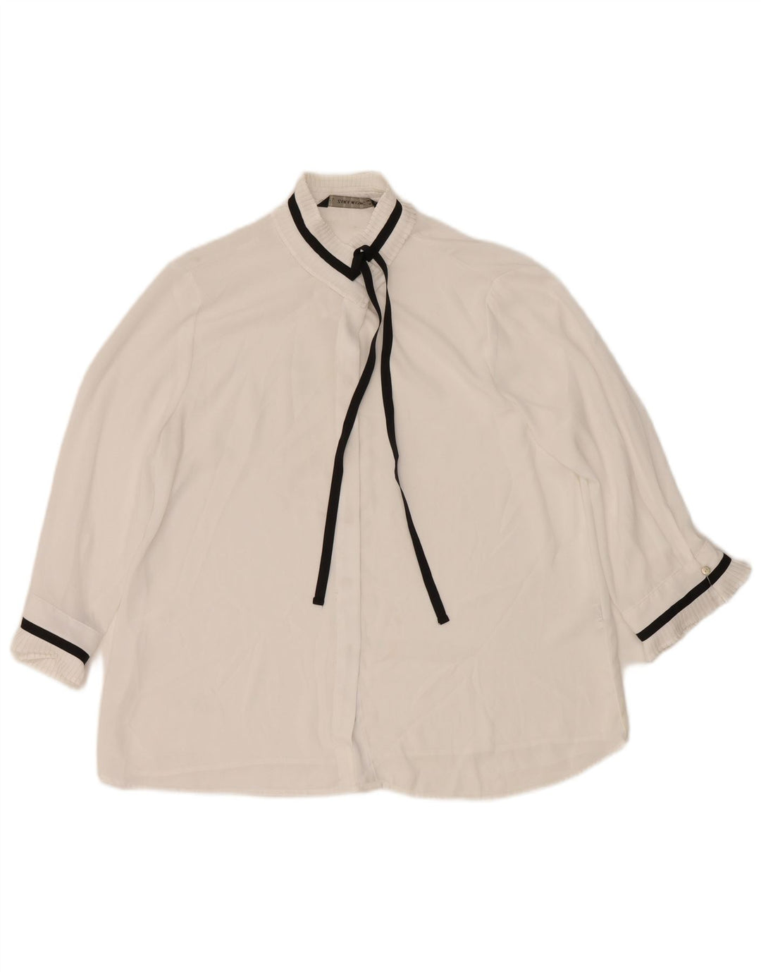 Zara ženska košulja bluza 3/4 rukava UK 14 srednji bijeli poliester