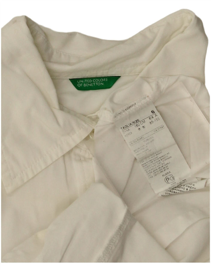 Benetton ženska košulja UK 10 Mala bijela pamuk