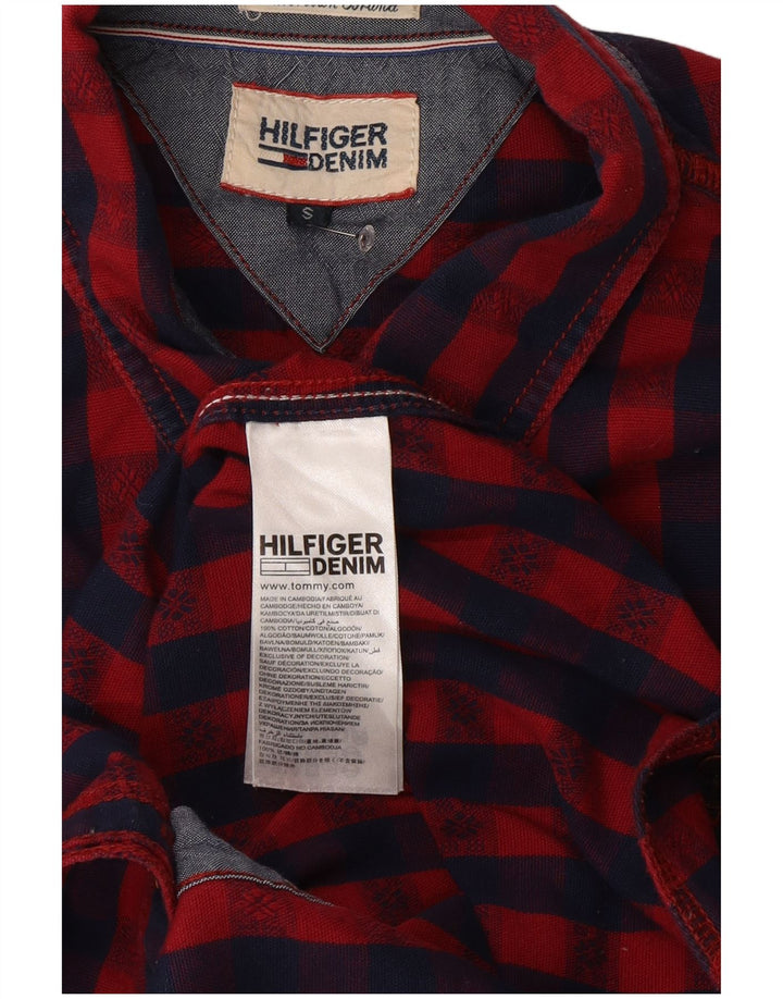 Tommy Hilfiger muška majica standardnog kroja, mali crveni karirani pamuk
