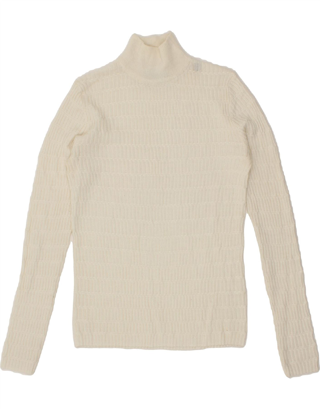 GAS Womens Turtle Neck Jumper Sweater UK 10 Small Off White Vintage Gas and Second-Hand Gas from Messina Hembry 