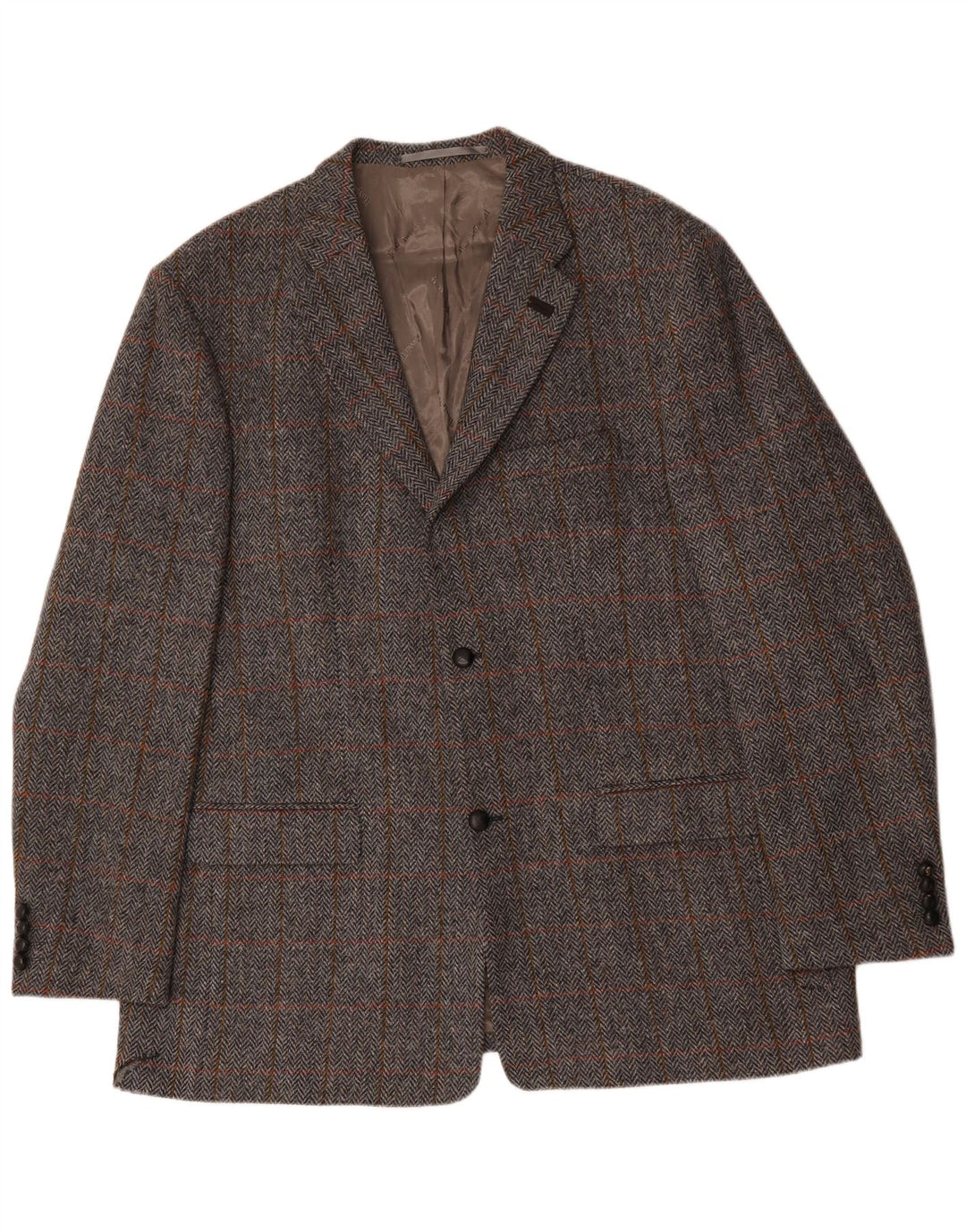 Walbusch muški sako sa 2 gumba UK 44 2XL siva karirana vuna