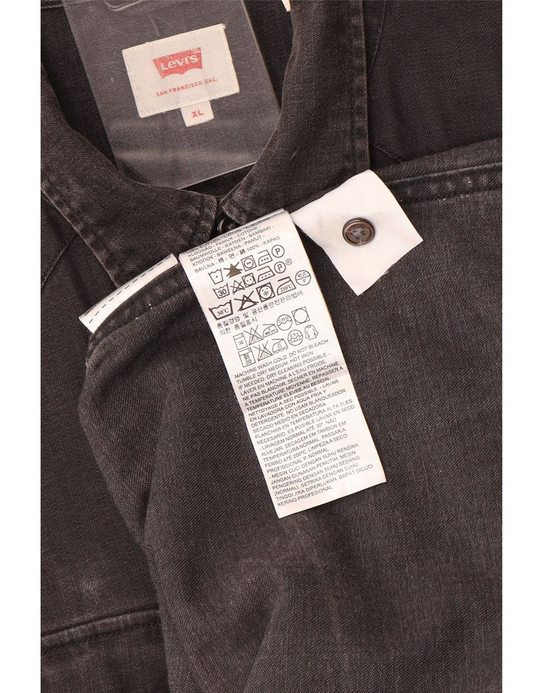 Levi's muška traper košulja XL crni pamuk