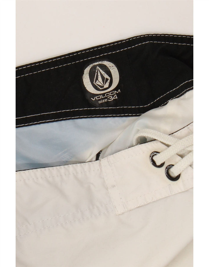 Volcom muške kratke hlače za kupanje s grafičkim motivima, velike bijele boje