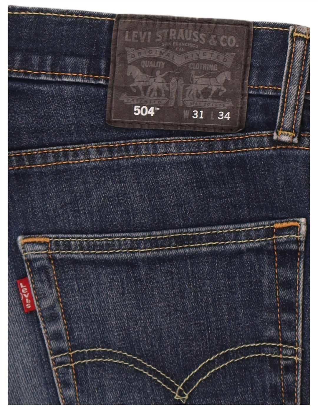 Levi's muške 504 ravne traperice W31 L29 tamnoplave