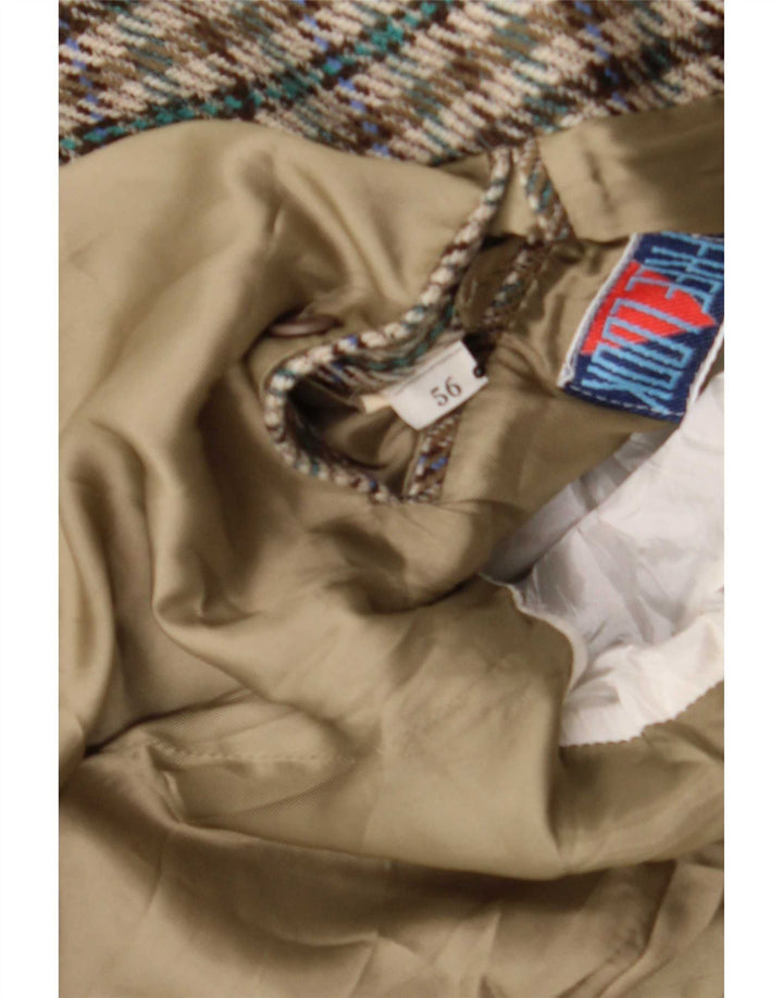 Vintage muška jakna sa 2 gumba IT 56 3XL Zelena vunena hrskava zuba