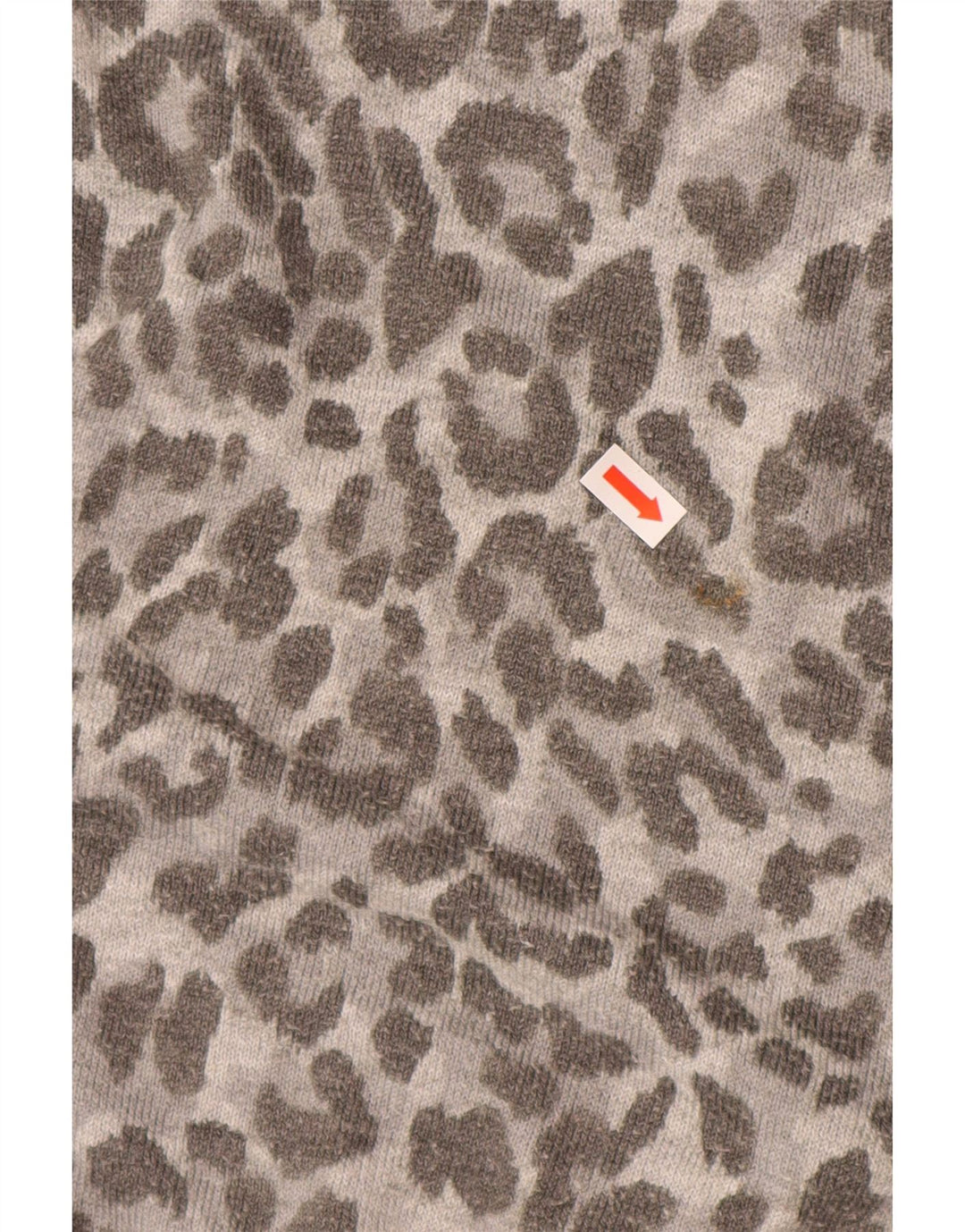 OASIS ženski džemper s rol izrezom UK 14 srednje sivi životinjski print