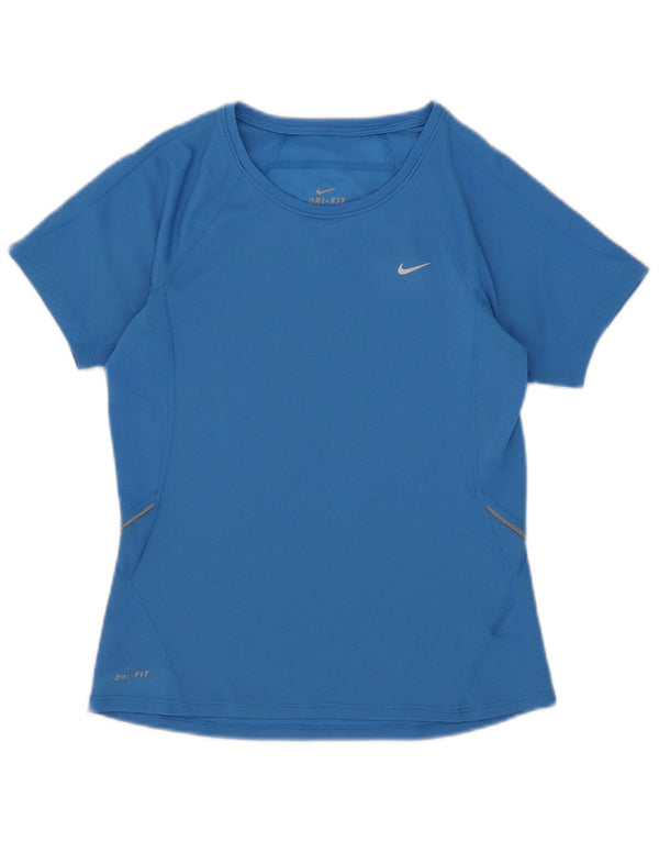 Nike Ženska Dri Fit majica kratkih rukava UK 8/10 Mali plavi poliester