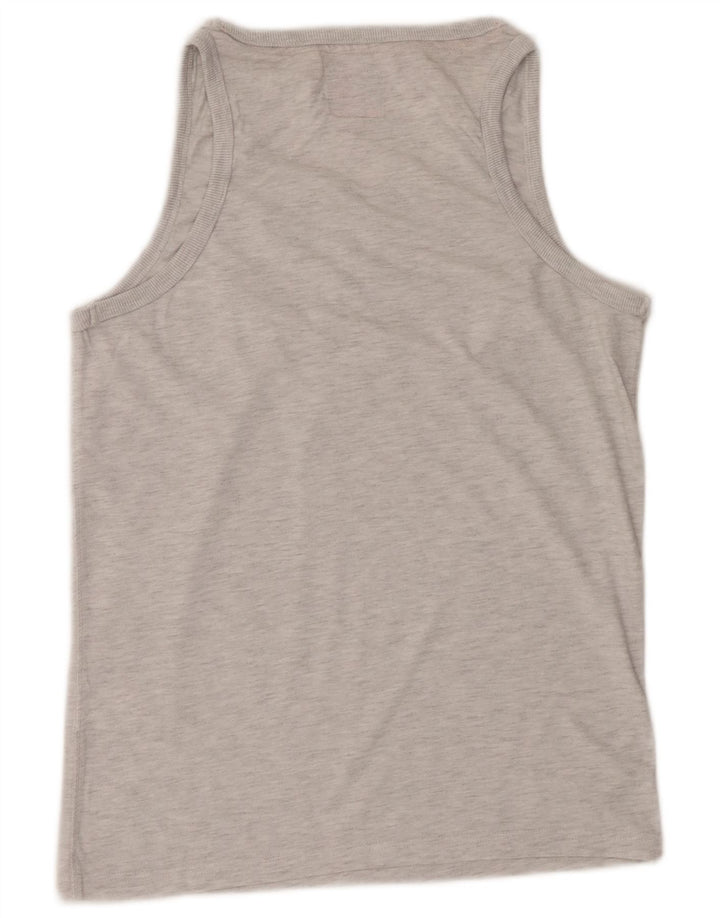 SUPERDRY muški gornji dio prsluka s grafikom Osaka, mali sivi flekasti pamuk