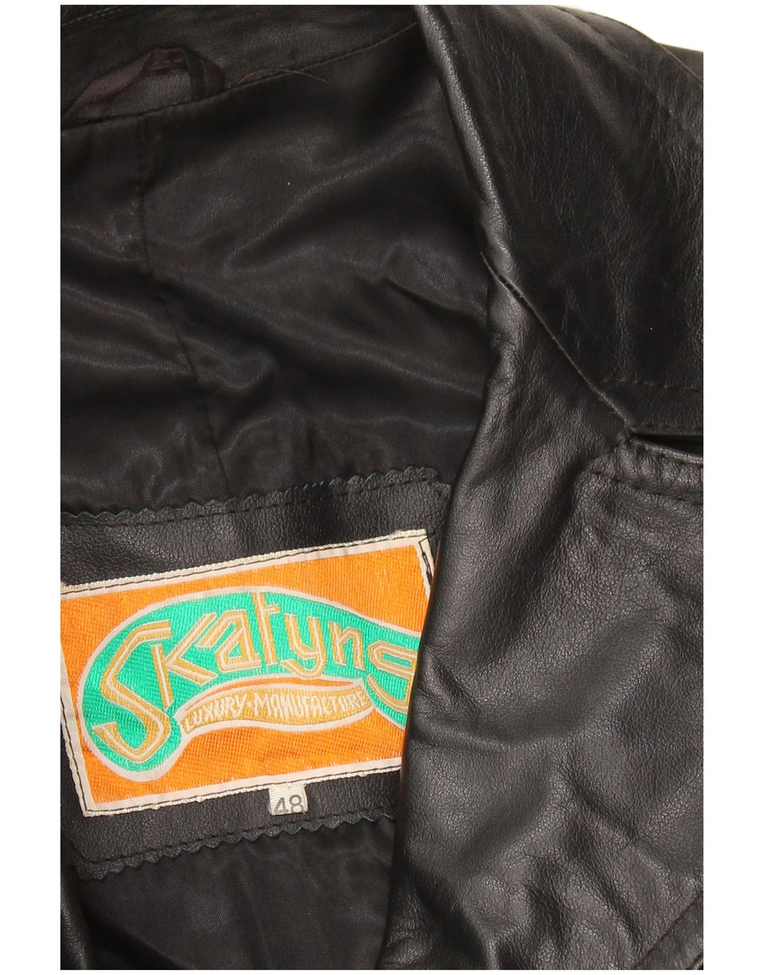 VINTAGE muški kožni kaput IT 48 Srednja crna koža