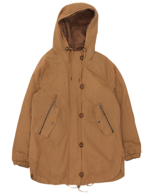 Zara ženska parka jakna s kapuljačom UK 6 XS bež poliester