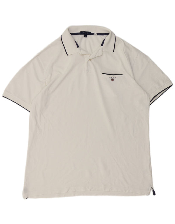 Gant muška polo majica XL bijeli pamuk
