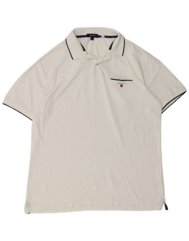 Gant muška polo majica XL bijeli pamuk