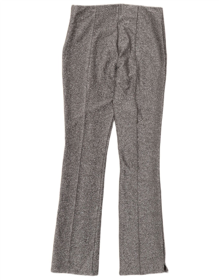 Zara ženske ležerne hlače Trafaluc Bootcut srednje veličine W28 L30 srebrne