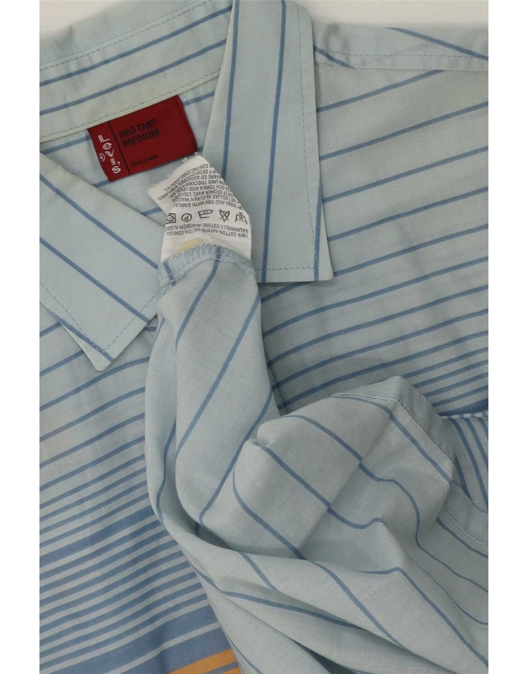 Levi's muška košulja kratkih rukava, pamuk na srednje plave pruge