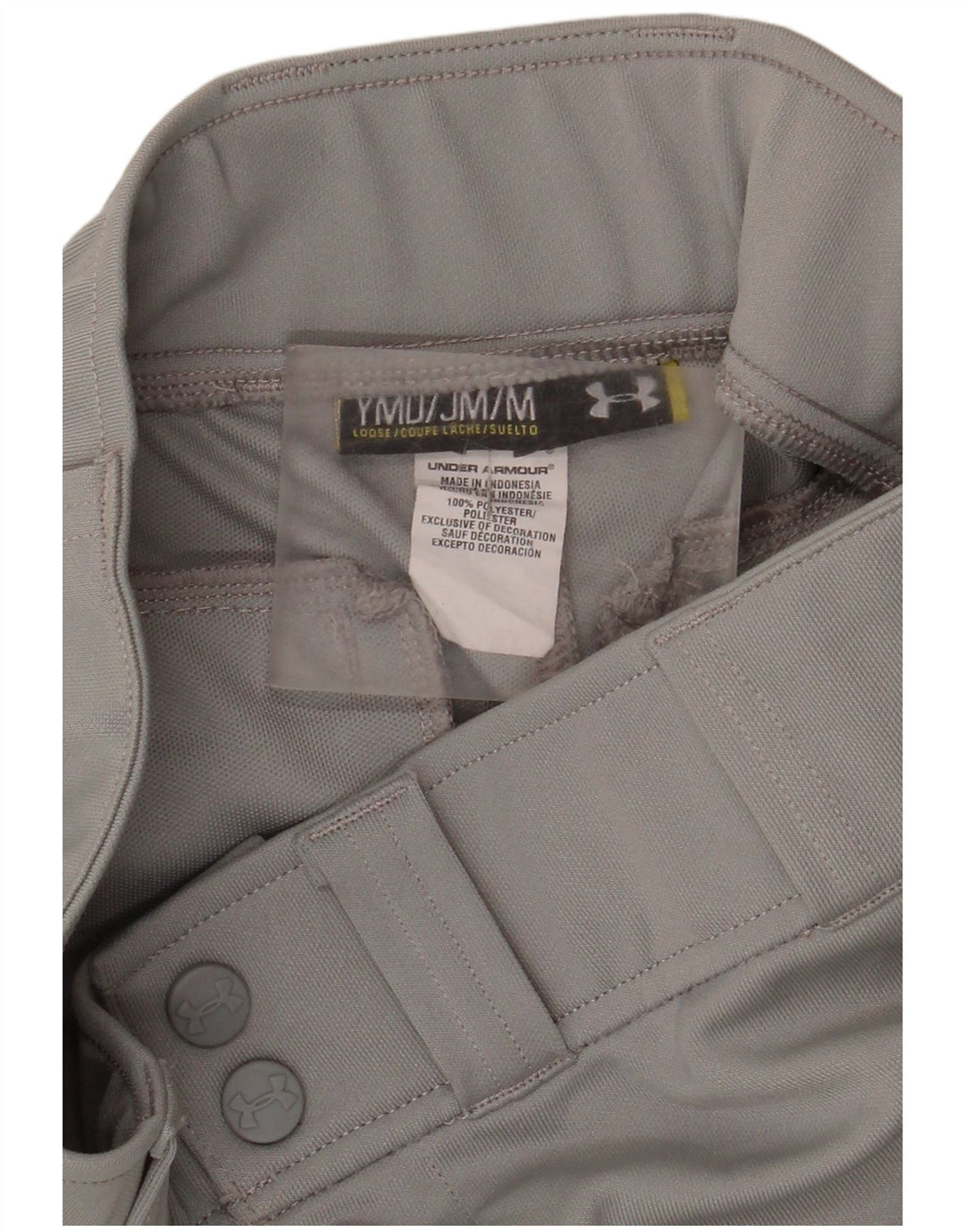 Under Armour Boys Ravne ležerne hlače 9-10 godina srednje veličine W26 L28 sive