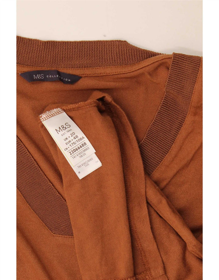 Top ženska bluza Marks & Spencer UK 20 2XL smeđa viskoza