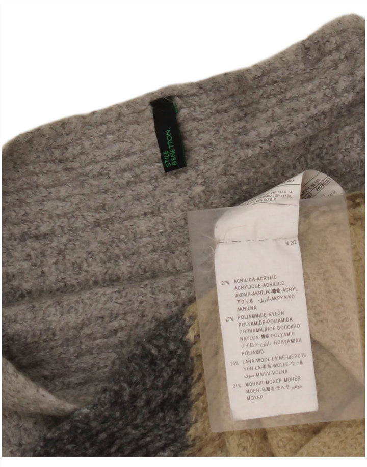 BENETTON ženski džemper s lađastim izrezom UK 14 srednje raznobojan