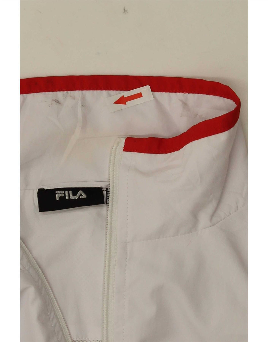 Fila ženska gornja jakna trenirke UK 16 veliki bijeli poliester