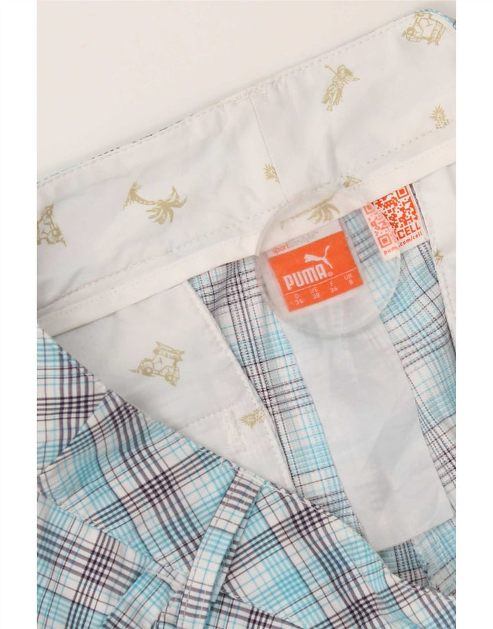 Puma muške chino kratke hlače UK 8 male W28 plave karirane
