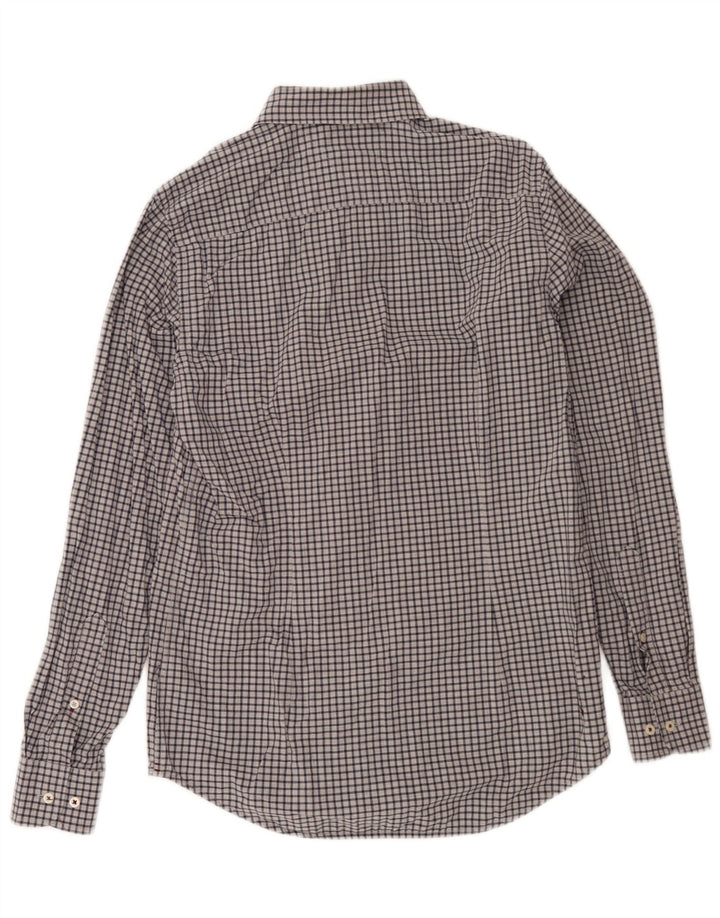 Tommy Hilfiger muška uska košulja srednje sive boje od gingham pamuka