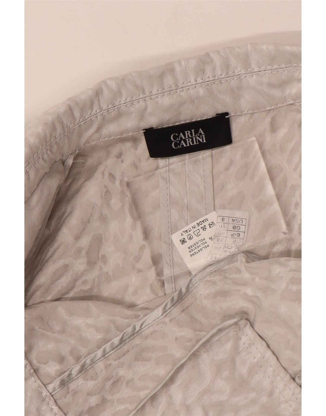 CARLA CARINI Ženski kratki kardigan UK 10 Mali sivi životinjski print