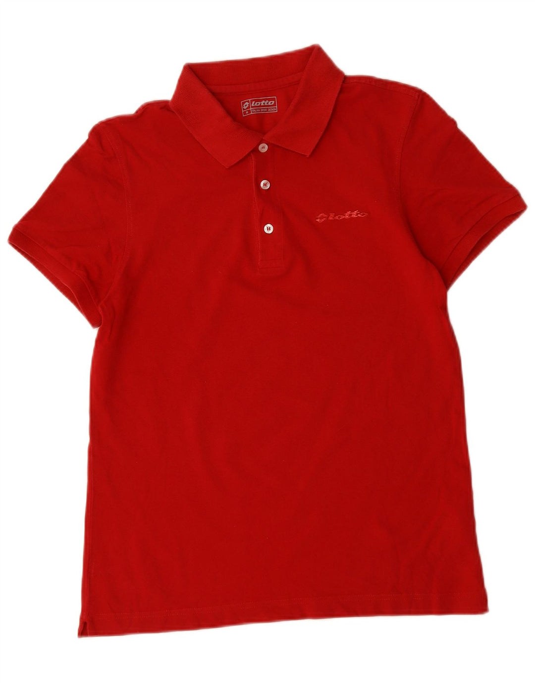LOTTO Mens Polo Shirt Medium Red Cotton