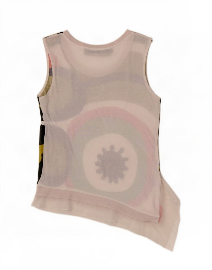 Desigual ženski asimetrični prsluk UK 12 srednje bijele geometrije